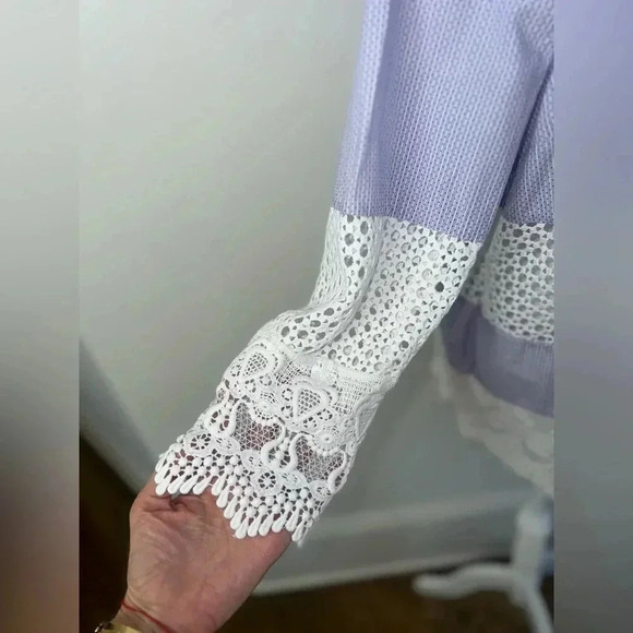 FRENCH CONNECTION Kyra Cotton Lace Crochet Tunic size 4 (xs) - Picture 4 of 8